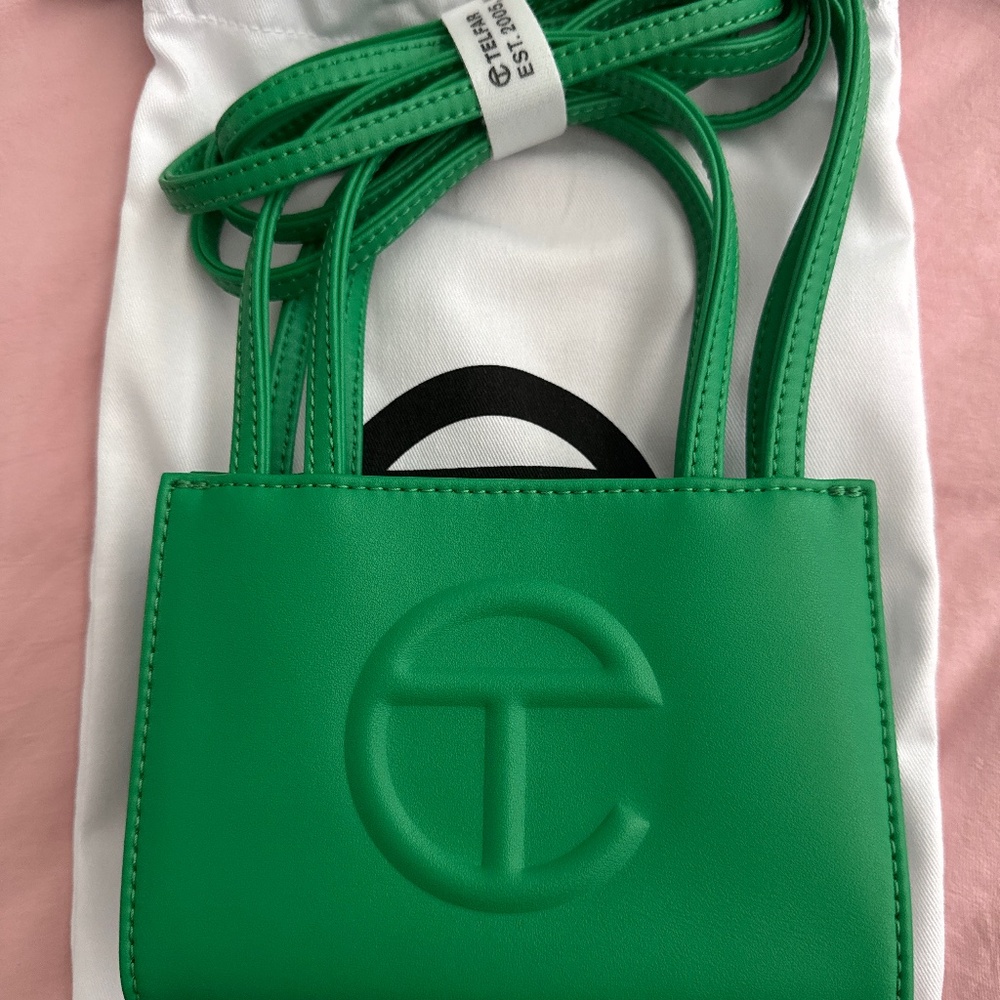 Telfar Small Greenscreen Shopping Bag